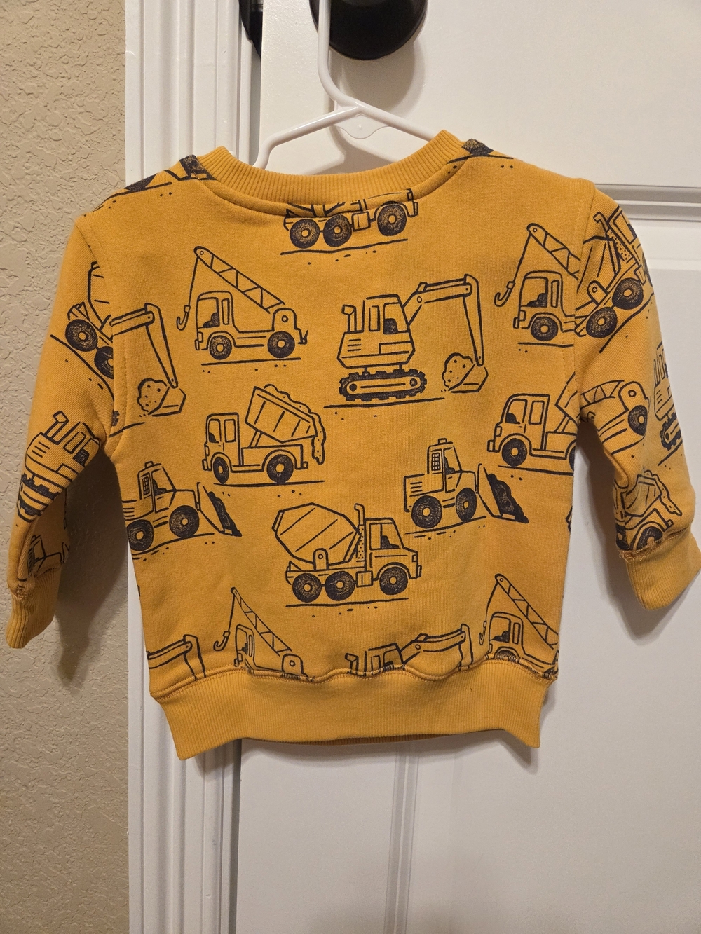 Jumping Beans Construction Vehicle Sweatshirt Yellow Baby 12M NWT - Picture 2 of 4